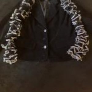 Calvin Klein blazer with beautiful scarf.